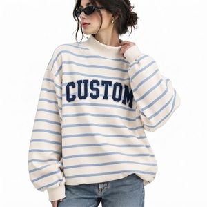 <b>Women</b> Oversized Mockneck <b>Fleece</b> Pullover Relaxed Fit Casual Streetwear <b>Top</b> Custom OEM Wholesale Fashion Apparel <b>For</b> <b>Women</b> - Product Image 1