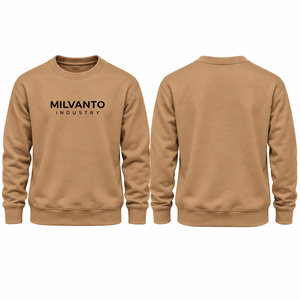 Sudadera Unisex Personalizada Camel de 350 GSM, 80% Algodón, 20% Poliéster, Felpa de Algodón, Cuello Redondo, para Hombre y Mujer, Ropa de Invierno - Product Image 1