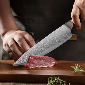 Professional Damascus Chef <b>Knife</b> <b>Set</b> 7-Piece Resin Handle Handmade Razor <b>Sharp</b> Ambidextrous Sustainable <b>Knives</b> OEM Wholesale - Product Image 4