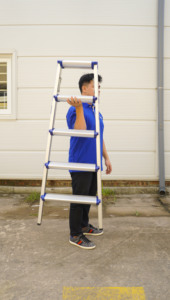 Portable Industrial Lightweight Aluminum Alloy 4-<b>Step</b> Folding <b>Step</b> <b>Ladder</b> 6FT Height 150kg Capacity Manual Lock Home Warehouse - Product Image 5