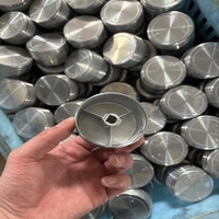 Kenop Volume Aluminium Alloy Berulir Perak, Presisi Tinggi, Dibuat dengan Mesin CNC untuk Potensiometer & Encoder