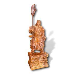 Estatua de Guan Yu de Madera de Palisandro Premium, Figura de Guerrero Chino Hecha a Mano, Decoración de Protección Feng Shui - Product Image 1