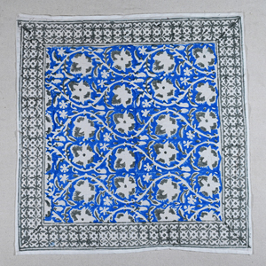 The FABRIA Hand Drawn Floral Print Cotton Square Bandana Soft Breathable Casual <b>Head</b> Scarf Handmade <b>Wrap</b> - Product Image 5