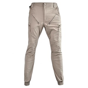 Pantalones Cargo Color Caqui para Hombre, con Múltiples Bolsillos, Cintura Elástica, Ligeros, Estilo Workwear, Corte Recto, para Verano - Product Image 1