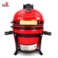 Barbecue au charbon de bois en céramique portable de luxe Egg Kamado 13 pouces avec chariot