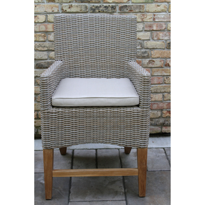 Outdoor PE Wicker Armchair <b>Stackable</b> Rattan <b>Dining</b> <b>Chair</b> Waterproof Patio Garden Hotel Resort Furniture - Product Image 1