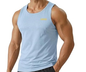 Débardeur respirant pour homme, sans manches, en coton et élasthanne, pour la salle de sport, la remise en forme, l'entraînement, avec logo personnalisé - Product Image 5