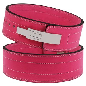 Pink Artificial Leather <b>Weight</b> Lifting <b>Belt</b> Adjustable Waist Support with Metal Buckle for Strength <b>Training</b> Unisex - Product Image 1