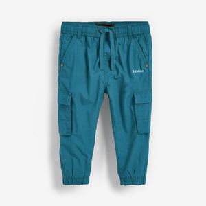 Pantalon de jogging pour enfants de haute qualité, nouveau modèle, avec fermeture éclair, couleur unie, coupe ample, pantalon cargo pour petit garçon - Product Image 1
