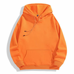 เสื้อสเวตเชิ้ตมีฮู้ดสีเทาสำหรับผู้ชาย ทรงปกติ ผ้าฟลีซ สีพื้น ลำลอง มีกระเป๋าหน้า ใส่ได้ในฤดูใบไม้ร่วง ปี 2027 - Product Image 3