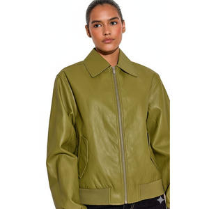 แจ็คเก็ตบอมเบอร์สำหรับผู้หญิงคุณภาพสูงสำหรับฤดูหนาว สไตล์สตรีทแวร์แบบถักสั่งทำพิเศษ กันน้ำ - Product Image 1