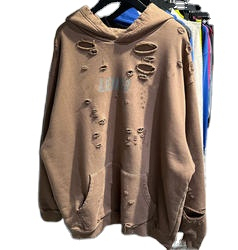 เสื้อฮู้ดดี้ผ้าฟลีซแขนยาวทรงโอเวอร์ไซส์ สตรีทแวร์ ปักโลโก้ตามสั่ง สำหรับผู้ชาย ผ้าคอตตอน 100% หนานุ่ม สไตล์ดิสเทรส ขายส่ง - Product Image 6