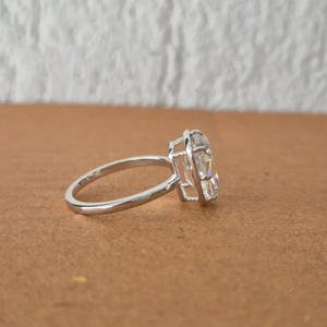5 Carat Lab-Grown <b>Cushion</b> Cut Diamond IGI Certified Gold Invisible Setting Classic Engagement & <b>Wedding</b> <b>Ring</b> for Parties - Product Image 2