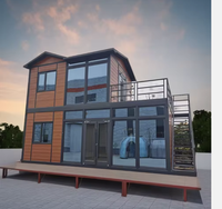Maisons modulaires préfabriquées en conteneurs de 2 à 5 chambres, fabrication chinoise, design moderne, tailles 20 pieds/40 pieds, pour hôtels et supermarchés