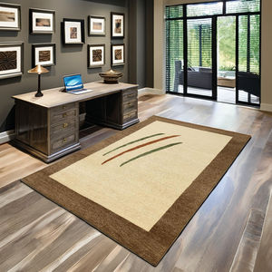 Alfombra Grande de Lujo India 100% Seda de Bambú Anudada a Mano, Estilo Persa, Toque Exótico Turco, Alfombra Abstracta Bordada de Pelo Cortado - Product Image 4