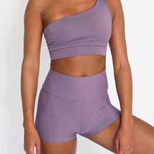 Nouvel ensemble de yoga côtelé personnalisé 4 pièces 2026 pour femme – Vêtements de sport et de fitness en gros - Product Image 4