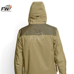 Chaqueta de lana de alta calidad, nueva, sólida, con diseño personalizado, para hombre, a prueba de viento, con múltiples bolsillos, con cremallera, para caza. - Product Image 5