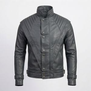 Veste de moto en cuir véritable pour homme de qualité supérieure, nouvelle arrivée, vestes de moto d'hiver, protections amovibles, personnalisables - Product Image 1