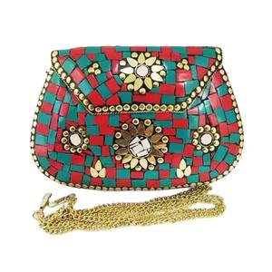 Bolsos de mano de resina con brillo, dorados, plateados, negros, vintage, para fiestas, bodas, eventos nocturnos, para mujeres a la moda. - Product Image 2