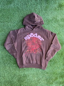 Sudadera con Capucha Estampada con Diseño de Telaraña, Unisex, Oversize, de Forro Polar 100% Algodón, Estilo Casual, para Primavera, Ropa Urbana - Product Image 1