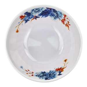 Juego de Vajilla de Melamina con Diseño Floral Azul, Tazones Redondos con Patrón Mixto, Vajilla para 4 Personas, Apta para Lavavajillas - Product Image 4