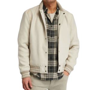 Vestes universitaires pour hommes de haute qualité, élégantes, en laine et en tissu respirant, durables, avec logo frontal, vêtements d'extérieur pour l'hiver, vêtements de sport décontractés - Product Image 1