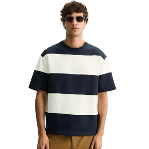 เสื้อยืดตาข่ายโอเวอร์ไซส์สำหรับผู้ชายเสื้อยืดพิมพ์ลาย boxy แบบหลวมสำหรับผู้หญิง - Product Image 1