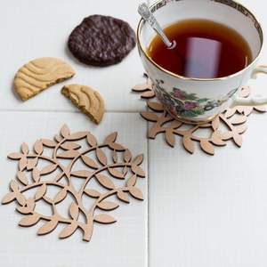 Wooden Promotional Coaster with <b>Mug</b> <b>Holders</b> for Office & Home Use - Product Image 4