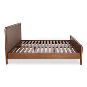 Base de Cama Doble Moderna de Madera Maciza con Cabecera y Piecera Tapizadas, Cama con Plataforma de Almacenamiento para Dormitorio o Habitación de Hotel - Product Image 6