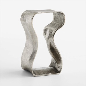 Mesa Auxiliar de Bar Moderna con Forma Curva Orgánica, Diseño Abierto, Estructura Duradera, Acento Decorativo para Interiores Modernos - Product Image 5