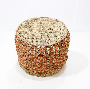 Panier de rangement rond en jonc de mer tressé fait main, bac organisateur écologique pour la maison, panier à linge - Product Image 4