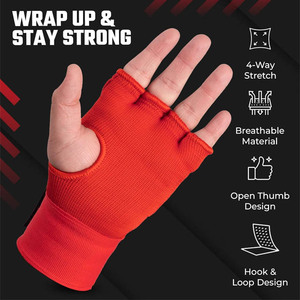 Gants de boxe intérieurs à enroulement rapide, rembourrage en gel, respirants, pour l'entraînement, avec support de poignet, taille personnalisée - Product Image 6