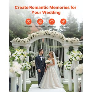 Centrotavola per Matrimonio con 10 Rose Artificiali, Sfere di Fiori Finti da 9,5 Pollici di Diametro, Bouquet Composto da 10 Pezzi - Product Image 2