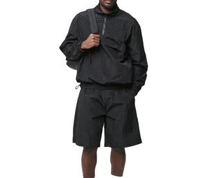 <b>Men's</b> Lightweight <b>Pullover</b> Windbreaker <b>Jacket</b> and Shorts Set Half Zip Outdoor Training Activewear Bulk MOQ Production - Product Image 6
