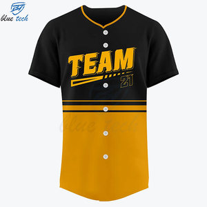 ผู้จัดจำหน่ายเสื้อเบสบอลขายส่ง ให้บริการชุดทีมแบบกำหนดเองที่ระบายอากาศได้ดี แห้งเร็ว สำหรับผู้เล่นผู้ใหญ่ แขนสั้น พิมพ์ลาย - Product Image 4