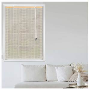 ม่านม้วนไม้ไผ่ไฟฟ้าขนาด 2.2 มม. สั่งทำได้ตามขนาด ขายดี คุณภาพสูง เป็นมิตรกับสิ่งแวดล้อม 100%  แบบเรียบแนวนอน - Product Image 2