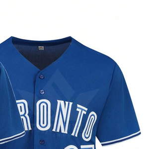 Camiseta de Béisbol para Hombre Toronto, Cuello en V, Manga Corta, 27 Guerrero Jr., Impresión por Transferencia de Calor en la Parte Delantera, Poliéster Transpirable - Product Image 4