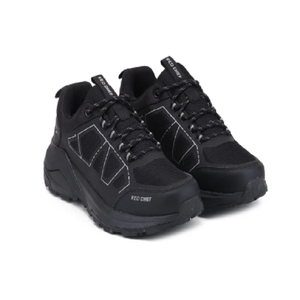 Calzado de senderismo resistente de color negro para hombre, zapatos duraderos para exteriores, zapatillas de trekking con cordones y buen agarre. - Product Image 1