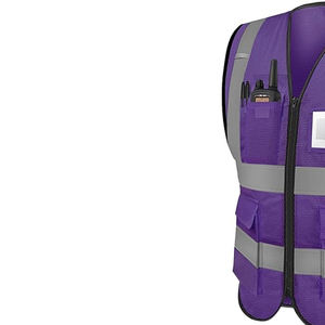 Chaleco de Seguridad Reflectante sin Mangas con Logotipo Personalizado Unisex, Uniformes de Trabajo de Alta Visibilidad, Ropa de Trabajo Impermeable de Poliéster y Algodón - Product Image 4