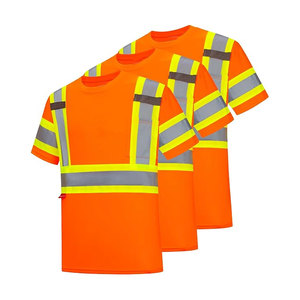 Camiseta de Trabajo de Alta Visibilidad para Hombre con Cinta Reflectante Segmentada, Diseño de Malla Transpirable y Flexible, Diseñada para Uso Comercial - Product Image 2