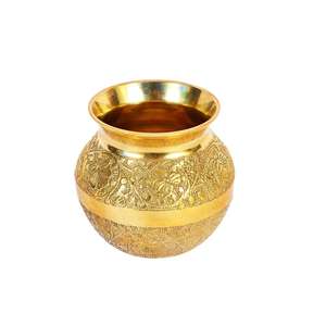 Kalash Lota en laiton pur éco-responsable pour temple domestique – Article de rituel Puja moderne - Product Image 2