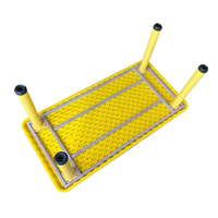 Ensemble de table et de chaises rectangulaires en plastique modernes et confortables pour les salles de classe préscolaires, vente en gros