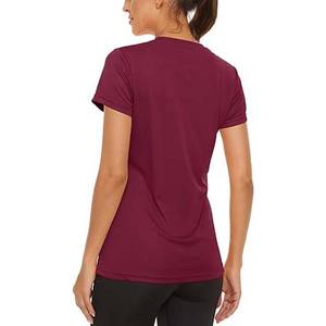 Camiseta de Manga Corta Casual para Mujer, Color Sólido, Poliéster/Algodón, Talla Grande, Transpirable, Personalizable, Ecológica, para Verano - Product Image 2