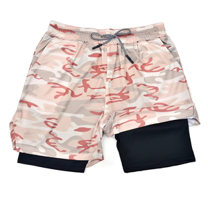 Wholesale Running Shorts Sports Casual Loose Double <b>Layer</b> Elastic Jogging Man Boy GYM Shorts with Pockets Double <b>Layer</b> Shorts - Product Image 3