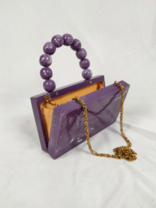 Bolso de mano de noche de Ángel hecho a mano de resina de lujo modelo pintado a mano tamaño personalizado colores arte coleccionable para damas a granel - Product Image 2