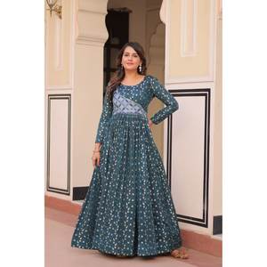Hermoso vestido de trabajo tejido para fiestas Ropa india y pakistaní - Product Image 2
