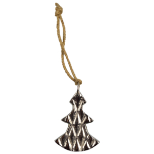 Sapin de Noël à suspendre, design peint avec finition métallique solide, décoration de Noël pour la maison, design à suspendre - Product Image 6