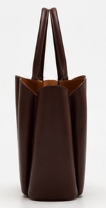 Bolso Tote de Lujo con Diseño de Pétalos de Flores, Gran Capacidad, Patrón Sólido, Cuero Genuino, Cierre Magnético, para Dama, Verano - Product Image 5