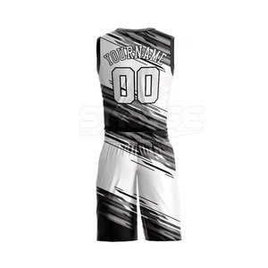 Uniforme de basket-ball d'équipe personnalisé de bonne qualité, vêtements de sport respirants, tissu en polyester à séchage rapide, design léger et écologique - Product Image 3