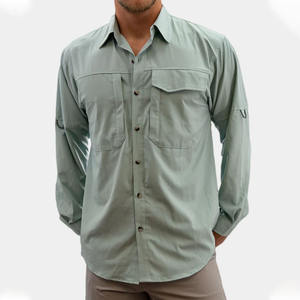 Camisa de Caza y Pesca para Hombre, Manga Larga, Transpirable, de Poliéster, Estilo Safari, con Estampado Invernal 50 Front - Product Image 6
